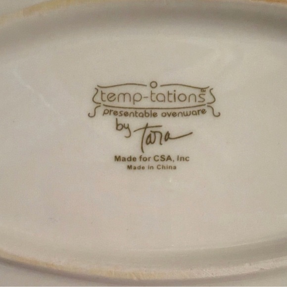 Temp-Tations Oval Serving Dishes Old World Green